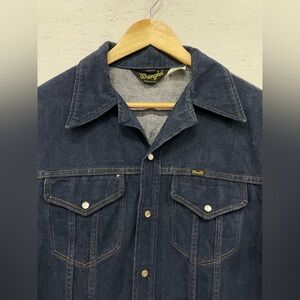 Vintage Wrangler 1970s Western Pearl Snap Denim Jacket, Size M